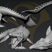 mosasaurus a arte mosa animais fraudada água carnívoros lagarto mandíbula paleontologia dinossauro predador terópodes réptil dragão v ray tylo' tylosaurus miniaturas figurinhas 3d print model - Mito3D