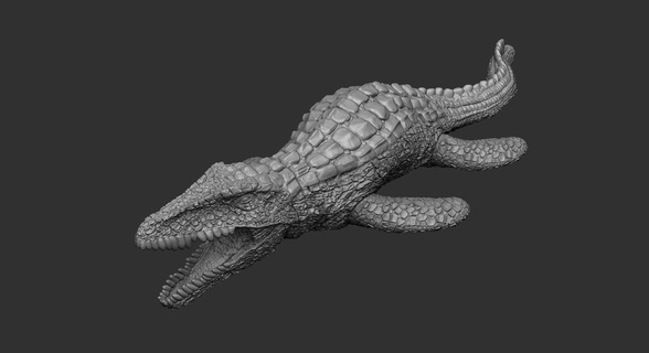 mosassauro jurassic dinossauro dino criature 3d print model - Mito3D