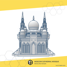 moscow cathedral mosque russia architecture art building craft replica landmark collection 3d print model - Mito3D