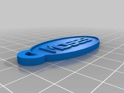 moses oval keychain customized keychains 3d print model - Mito3D