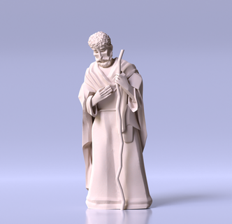 moses wth stick stl low poly style 3d print model - Mito3D
