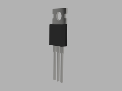 Mosfet elektronik bileşenleri elektriksel devre mühendislik 3d basılı 3d print model - Mito3D