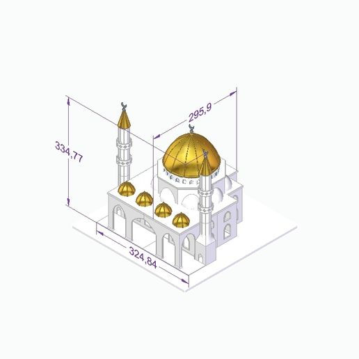 mezquita arquitectura amija cami 3D print model - Mito3D
