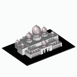 moschea architettura musulmano islamico moshee Ramadan mosaico edificio Dio Casa preghiere pregando 3d print model - Mito3D