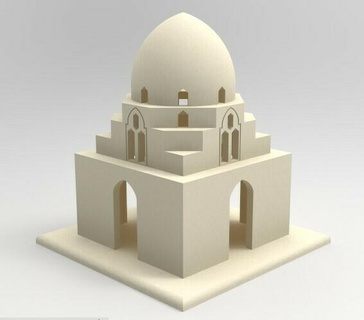 mosquée Cour 3d print model - Mito3D
