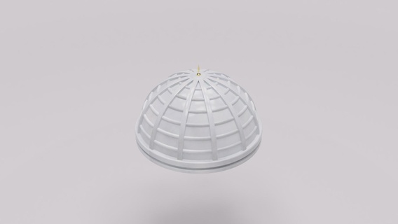 mosque dome mosque masjid dome gazebo  3d print model - Mito3D