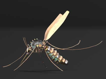 mosquito steampunk versión artilugio robótica robots bots electrónica 3d print model - Mito3D