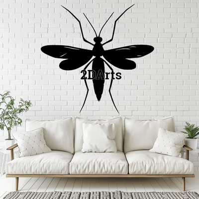 mosquito 2d wall art window - digital stl & svg file art entomology decor 3d printing laser cutting home cults3d download science-themed modern eclectic nature-inspired laboratory creative space decoration birthday gift housewarming unique 3d print model - Mito3D