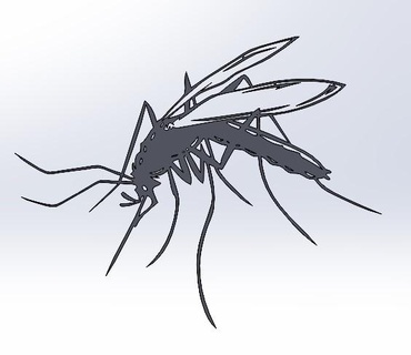 zanzara clipart insetto arte 3d print model - Mito3D