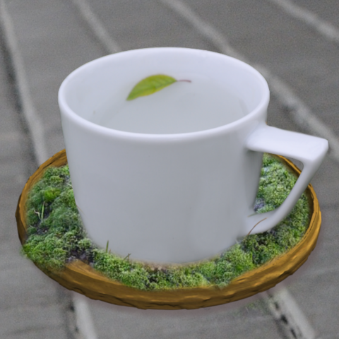 moss piattino casa pad salver tazza tè 3D print model - Mito3D