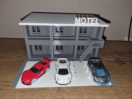 Motel verschiedene Hotel 1 64 heiß Räder Diorama Garage Druckguss 3d print model - Mito3D