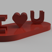 mother's day mother gift mom i love you two way red heart 3d print model - Mito3D