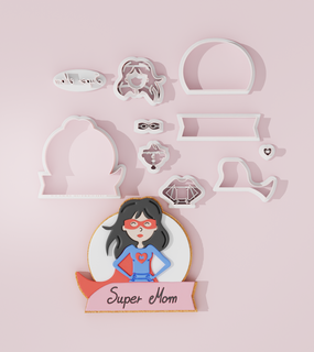 mother's day 14 cookiecutter cookie cutters family cutter designs baking tools pastry sugarpaste custom diy seasonal mom love mother 3d print model - Mito3D