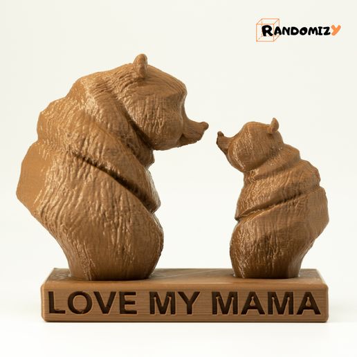 mother's day bear statue diy mothersday mom baby animal figure character art toy cute design collectible randomizy 3d 3D print model - Mito3D