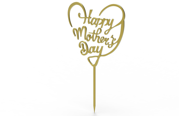 mother's day cake topper home 3d print model - Mito3D