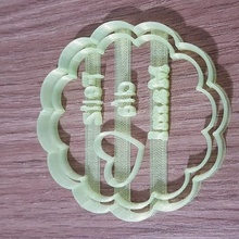 mère journée biscuit coupeurs gadget heureux coupeur maman 3d print model - Mito3D