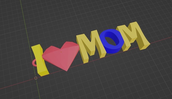 mother's day gift keychain love mom mother key 3d print model - Mito3D