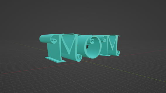 mother's day gift mom sign home cor print place mom mother mother's day love son daughter celebrate home sign  3d print model - Mito3D