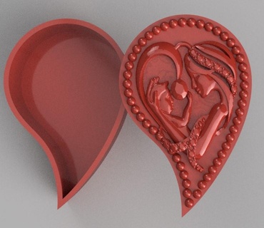 mother's day jewelry box Jewelry jewellery_ box jewelry box fancy_box earring necklace ring jewellery valentines_day valentines mothers day  3d print model - Mito3D