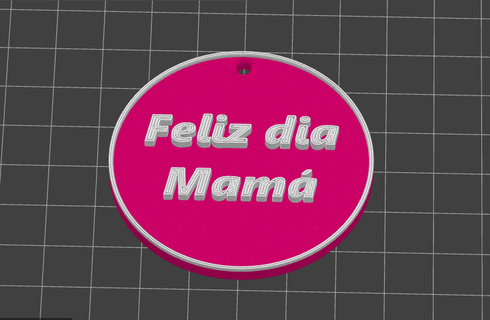 mother's day keychain key rings mom mother happy 3d print model - Mito3D