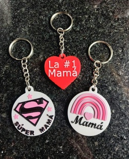 mother's day keychains happy keychain key rings mom gifts 3d print model - Mito3D