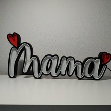mother's day lamp mom gift led 3d custom text letters sign 3d print model - Mito3D