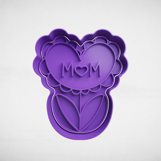 annenin gün anne çiçek kurabiye kesici kesiciler stl kalıplar anneler 3d print model - Mito3D