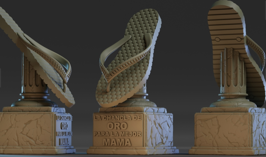 mother's day trophy mother parties english spanish portuguese art boxes breast 3d print model - Mito3D