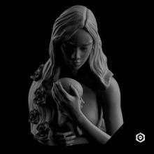 annenin gün heykel analık bebek 3d print model - Mito3D