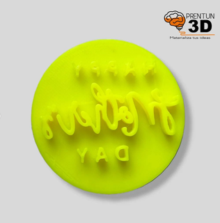 mother's day stamp cookie cutter mass seal dough embossing happy 3d print model - Mito3D