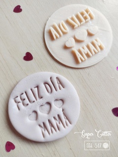 mother's day stamps packx2 happy cutting seal cookiecutter stamp motherday mother'sday mother mamma mom 3d print model - Mito3D