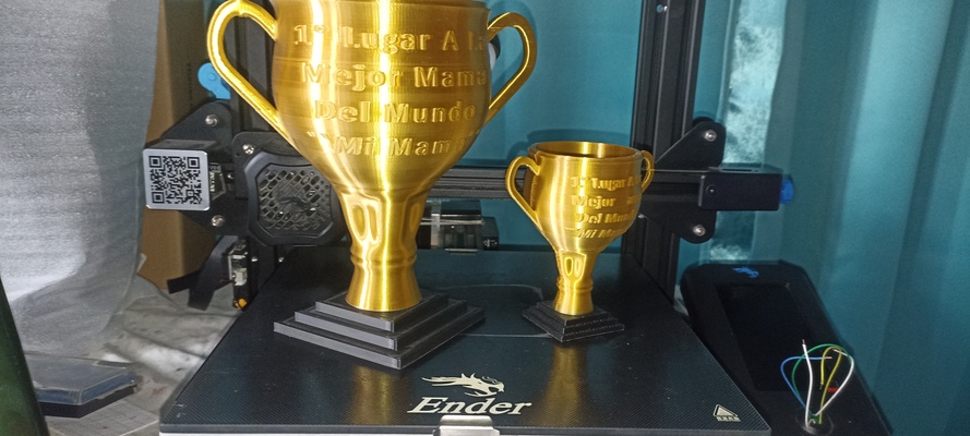 mother's day trophy mom cup awards first place award acknowledgment 3d print model - Mito3D