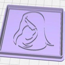 mother child cookie cuter & embosser 3d print model - Mito3D