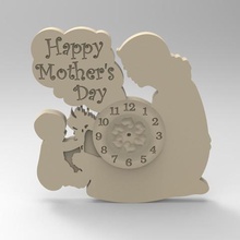 mother clock 1 art free feast love mothers-day mom printable 3d-printing stl model 3d print model - Mito3D