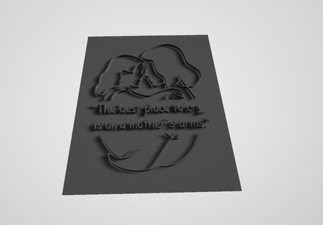 mother day quote motherday 3d print model - Mito3D