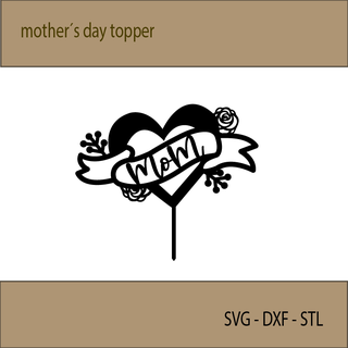 mother day topper mother topper mom topper mom tattoo  3d print model - Mito3D