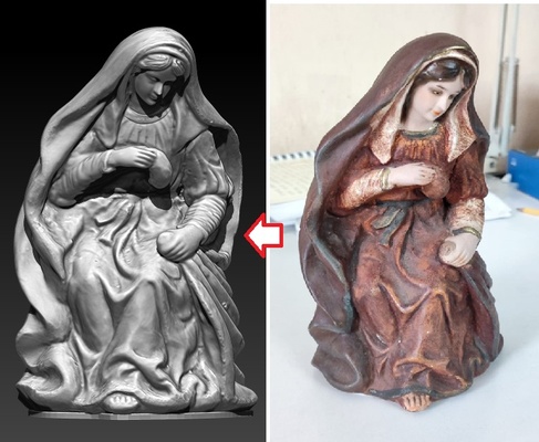 madre maria natività arte vergine maria nascita scultura natale ornamento cattolico 3d print model - Mito3D