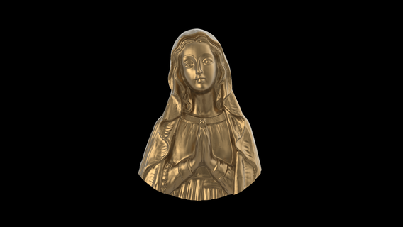mère Marie 3d print modèle fichier pendentif médaillon jewelry locket mary mother cad file 3dprint model jesus art 3d print model - Mito3D