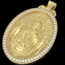 anne mery kolye medalion takı İsa saint mothermary mücevher altın Gümüş platinium ışık Hıristiyan tasarım İncil sahne ayı hobi 3d print model - Mito3D