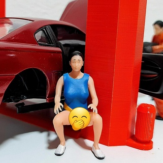 mère nature appel art diorama figure femme pipi squat 1 18 modèle échelle 3d print model - Mito3D