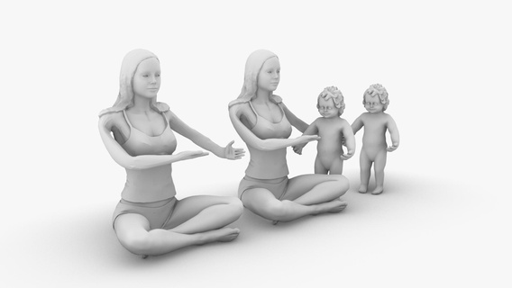 madre figlio 3d print model - Mito3D