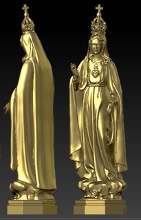 Mutter Tugend Fatima 3d cnc stl in3d Statue Skulptur Jesus Buddha katholisch 3d print model - Mito3D