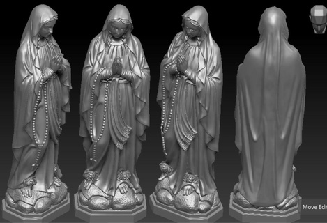 mère vertu 3d cnc stl in3d statue sculpture Jésus Bouddha catholique 3d print model - Mito3D