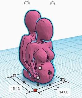 maternidade lei arte grávida dela 3d print model - Mito3D