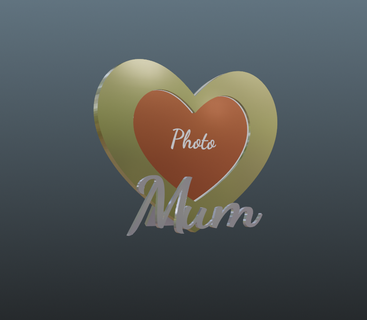 mothers day frame mother mothersday gift wife mum mom mummy love heart 3d print model - Mito3D