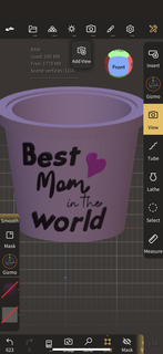 mothers day plant pot gift mum world Home mother best mom cute nature useful planter handy present thoughtful heart love simple 3d print model - Mito3D