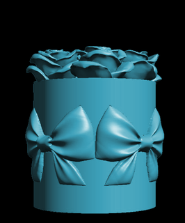 mothersday bouquet roses pot candle bows 3d print model - Mito3D