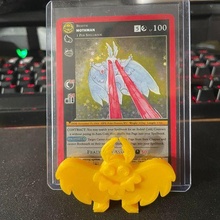 mothman card display stand - cgc psa bcg pcg toploader game metazoo cryptid cryptids nation tcg 3d print model - Mito3D
