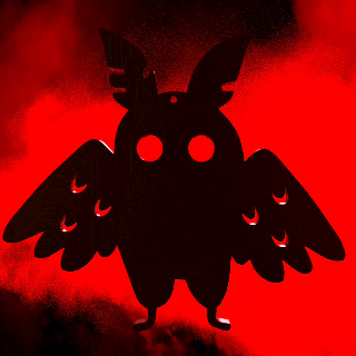 mothman charm v1 Art moth man cryptid paranormal fallout 76 halloween monster cute creepy creepycute gothic goth kitsch earring keychain 3d print model - Mito3D