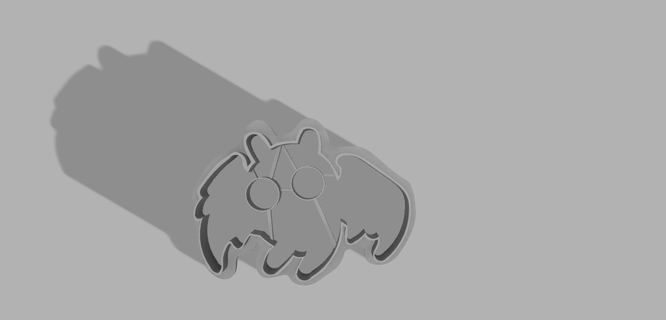 mothman cookie cutter moth cryptids fun 3d print model - Mito3D